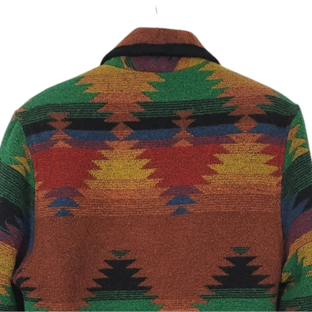 Vintage Jofeld Wool Blend Southwestern Aztec Button Down Blazer Coat Size Small - Picture 6 of 16